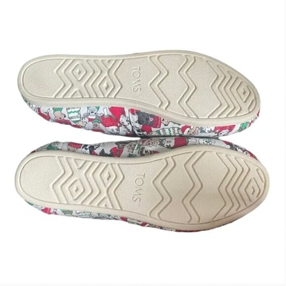 Toms Dogs Winter and Christmas Shoes 6.5 Holiday Shearling Lined - Picture 3 of 5